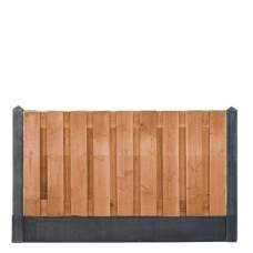 Hout-betonschutting antraciet i.c.m. douglas 90x180 cm 19-planks tuinscherm