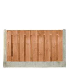 Hout-betonschutting wit grijs i.c.m. douglas 90x180 cm 19-planks tuinscherm