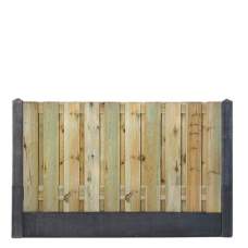 Hout-betonschutting antraciet i.c.m. grenen 90x180 cm 21-planks tuinscherm