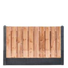 Hout-betonschutting antraciet i.c.m. Red class wood 90x180 cm 21-planks tuinscherm