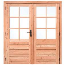 Red Class Wood dubbele deur 185  x 205 cm 8-ruits