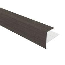 NewTechWood aluminium eindprofiel rhombus wandbekleding 5 x 5 x 300 cm silver gray