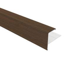 NewTechWood aluminium eindprofiel rhombus wandbekleding 5 x 5 x 300 cm ipe