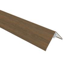 NewTechWood aluminium hoekprofiel rhombus wandbekleding 6 x 6 x 300 cm teak