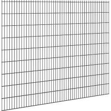 Hillfence metalen scherm dubbele staafmat 250 x 183 cm zwart