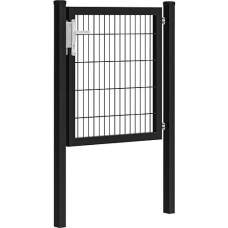 Hillfence metalen enkele poort Premium-line inclusief slot 100 x 100 cm zwart