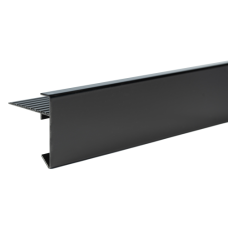 Aluminium daktrim zwart standaard 4,5 x 4,5 x 250 cm