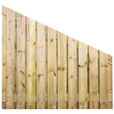 Tuinscherm geïmpregneerd grenen 23 planks 180 x 180 cm 15 mm Afloop