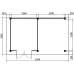 Tuinhuis Duxtail 120 douglas Yonkers 250 x 300 luifel 250 cm dubbele deur