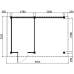 Tuinhuis Duxtail 120 douglas Bex 200 x 300 luifel 250 cm enkele deur