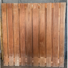 RESTPARTIJ Tuinscherm 21-planks hardhout 180 x 180 cm