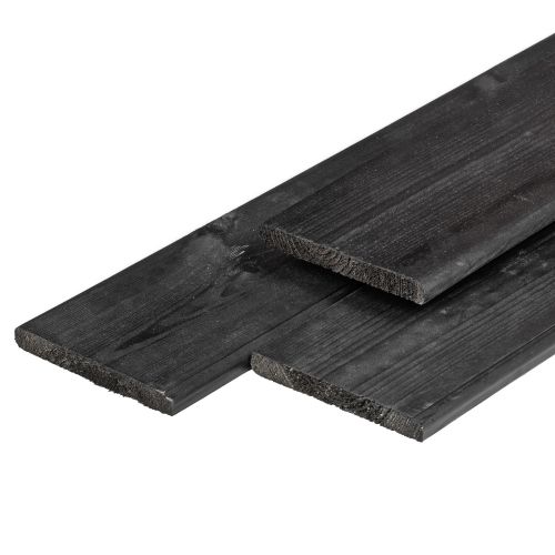 Schuttingplank grenen zwart 1,6 14 x cm